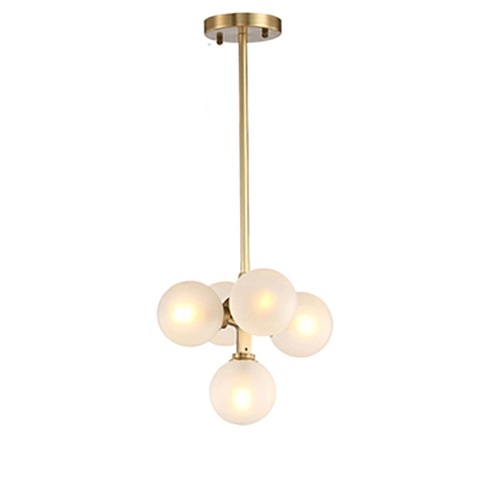 AYMAYA Creative Molecular Glass Bubble Ball Chandelier - 5 heads Golden