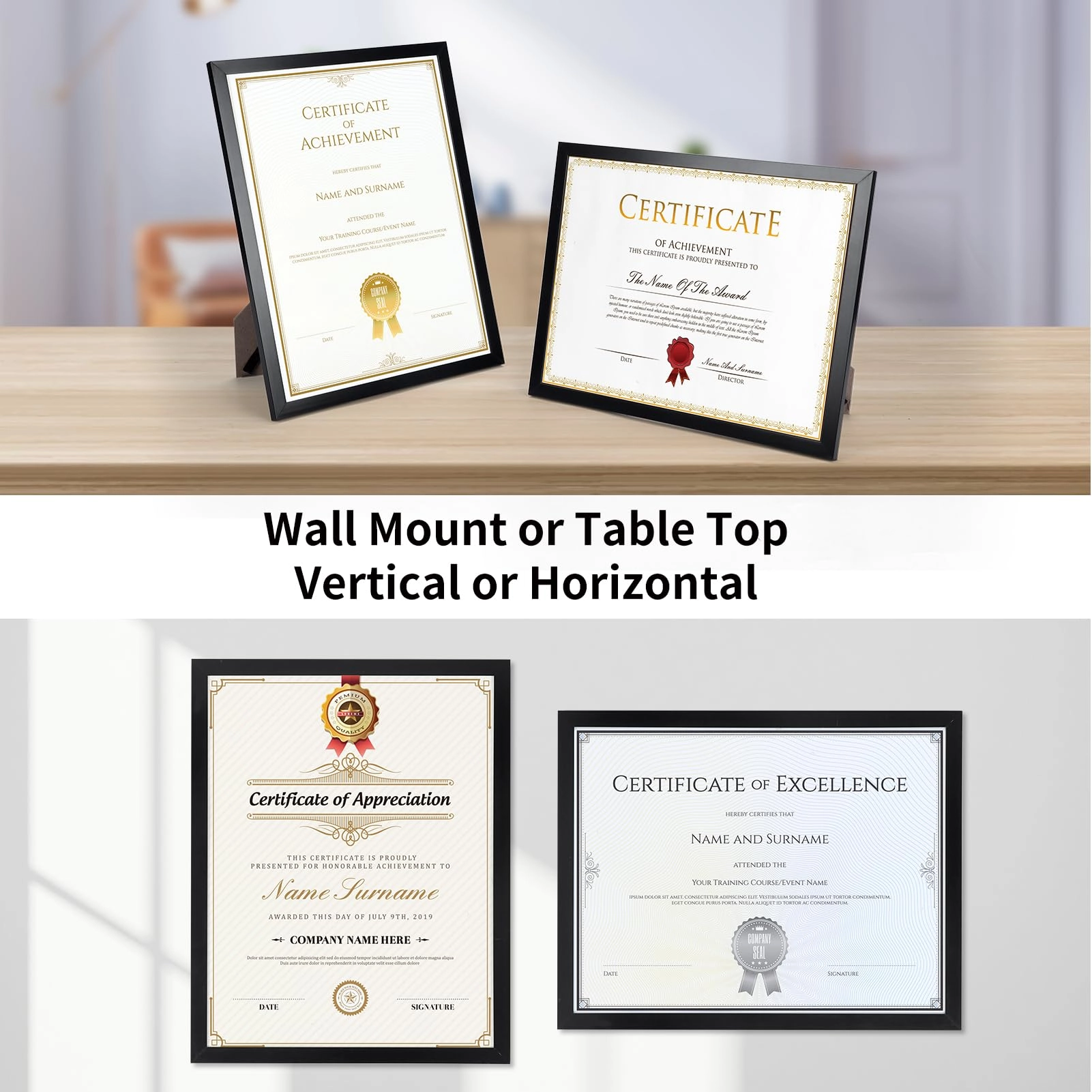 Picture Frame Set - 8.5x11