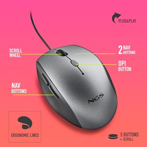 Moth Gray Optical Mouse - USB
