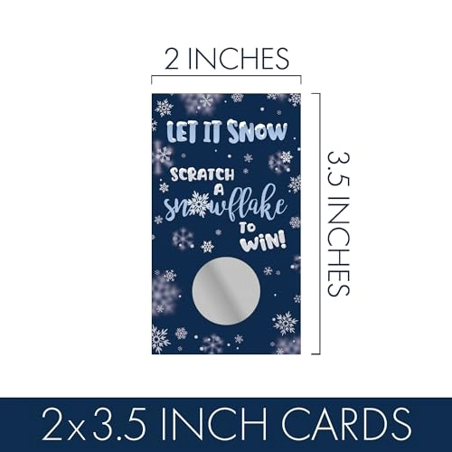 Winter Snowflake Scratch Off Cards - Adult 30 pieces