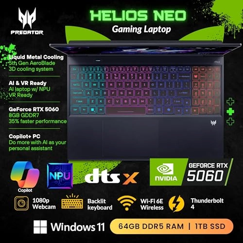 Predator Helios Neo 16 - 16'' 1TB 64GB Core Ultra 9 275HX