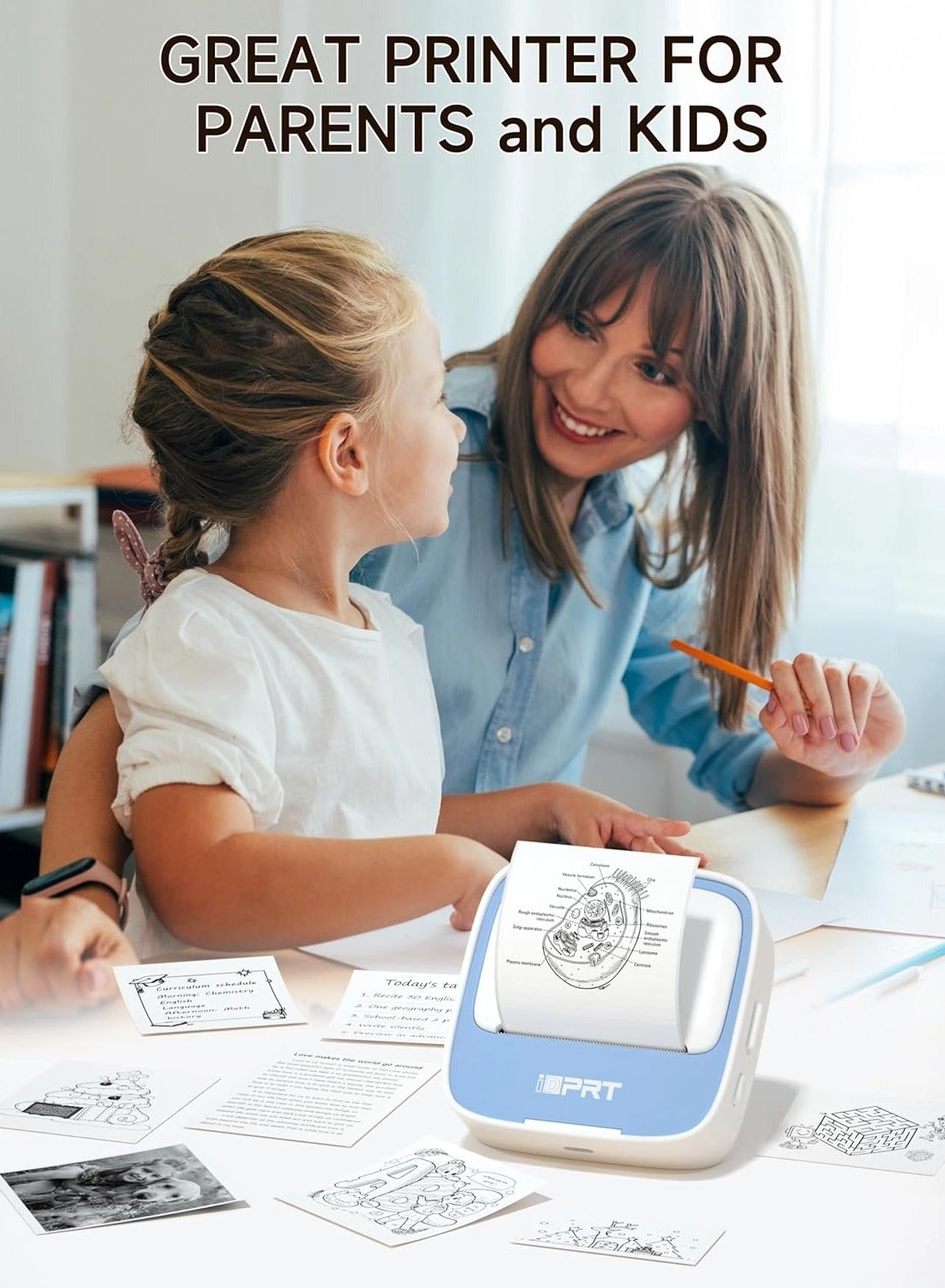 Portable Sticker Maker - Thermal Printer 1 Roll Sticker Paper Blue