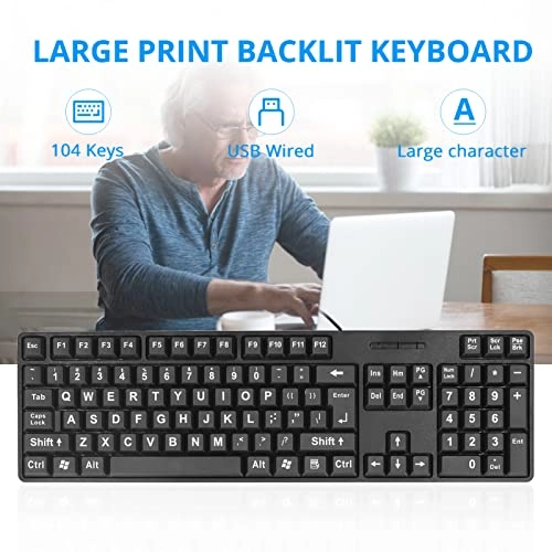 Large Print Keyboard - Wired