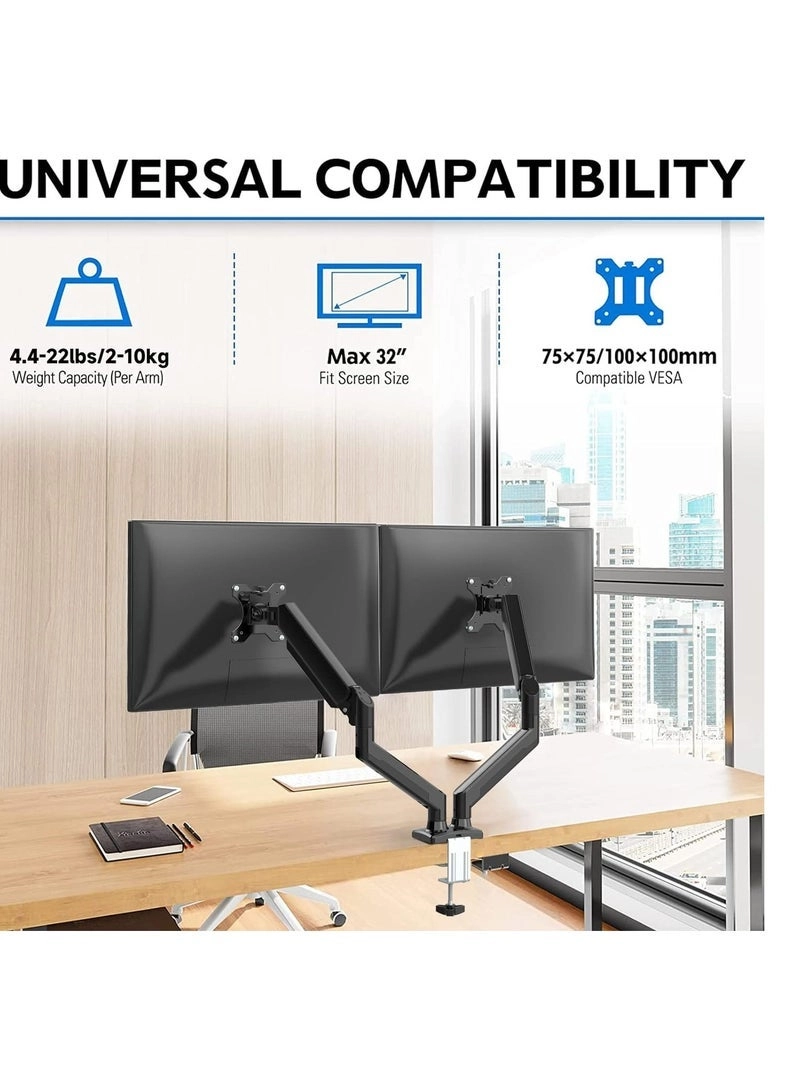 Dual Monitor Stand - Dual 13-32 inch VESA 75/100mm