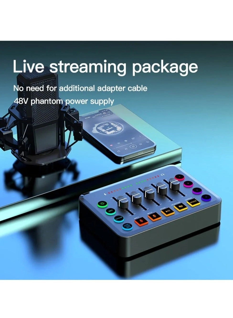 Audio Mixer - HD Rechargeable 48V Phantom Power Set