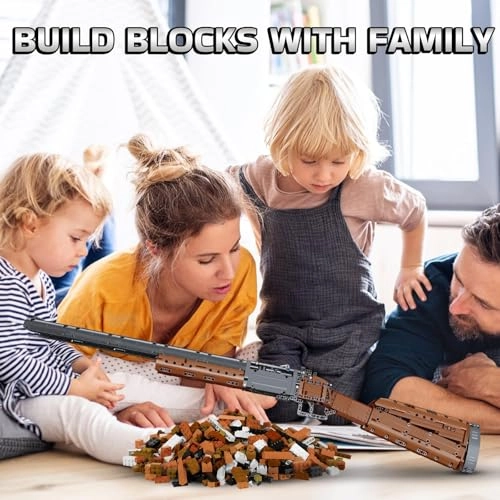 Double Barrelled Building Bricks Gun - 1054 pcs