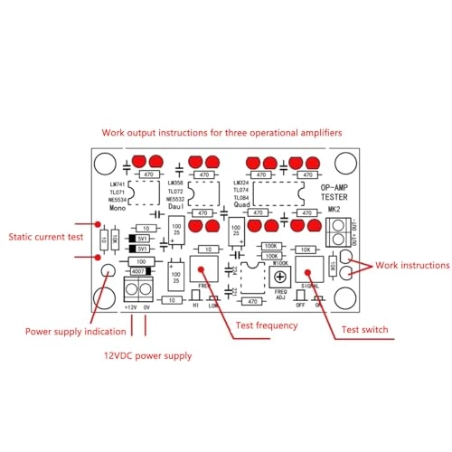 Operational Amplifier Test Module - 100mA DC12V