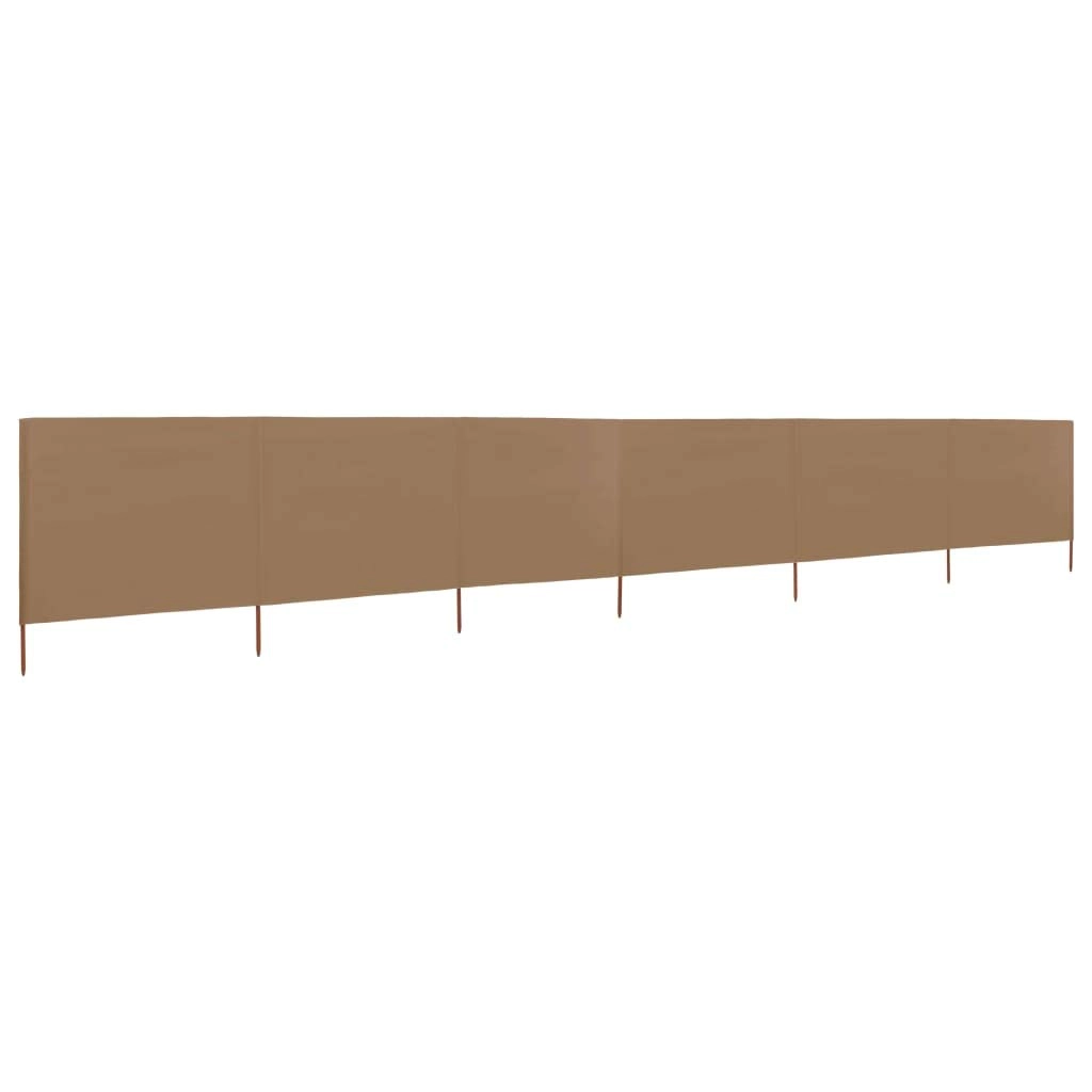 gecheer Wind Screen - 6-panel 800x80 cm Taupe