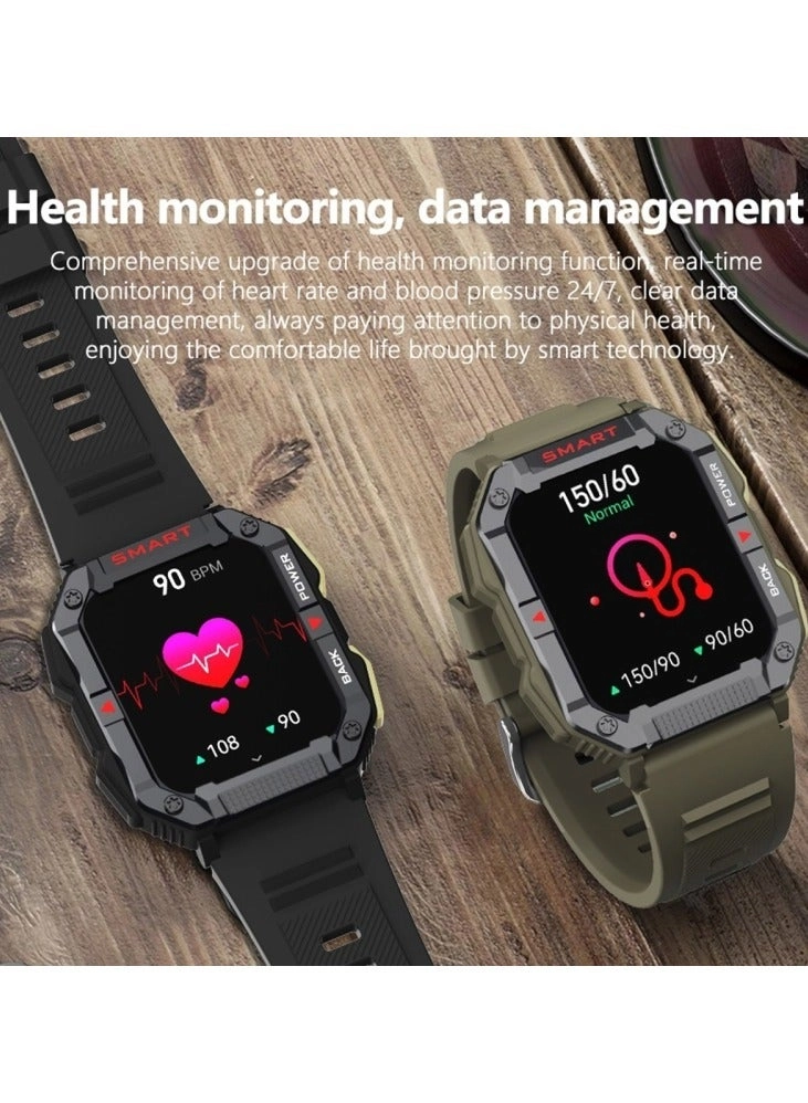 YK01 - 1.83 inch Smart Sports Call Watch Heart Rate Blood Pressure