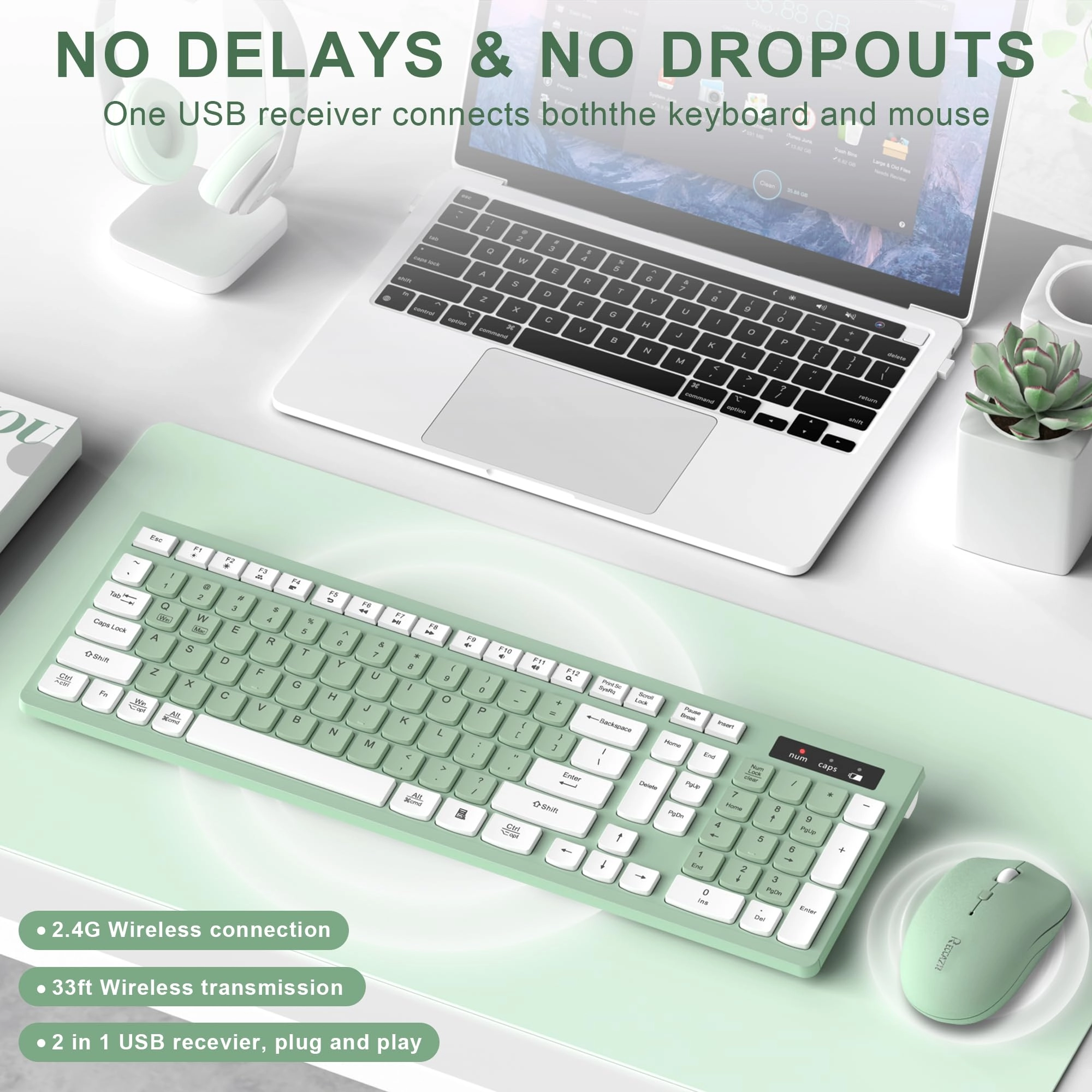 Ergonomic Wireless Keyboard - Wired