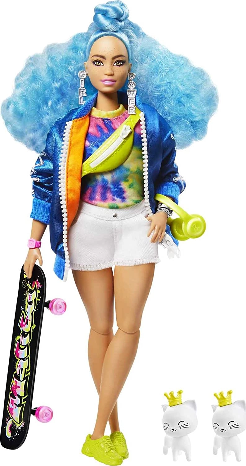 Barbie Extra - Curvy Blue Curly Hair Ages 3+