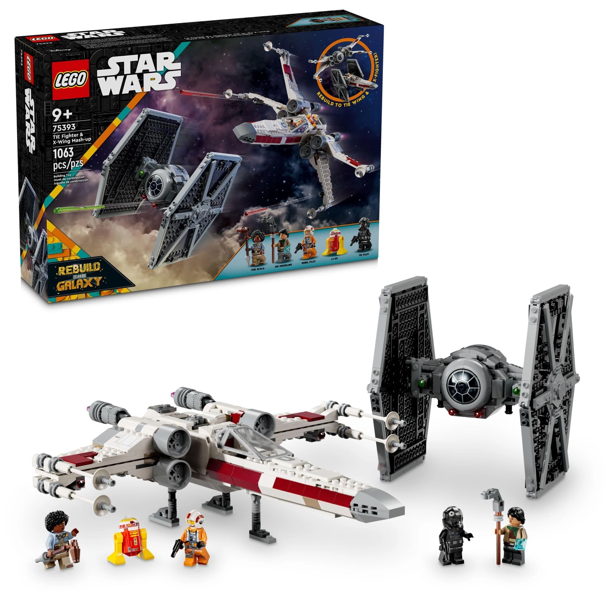 Star Wars TIE Fighter & X-Wing Mash-up (75393) - 4 Minifigures