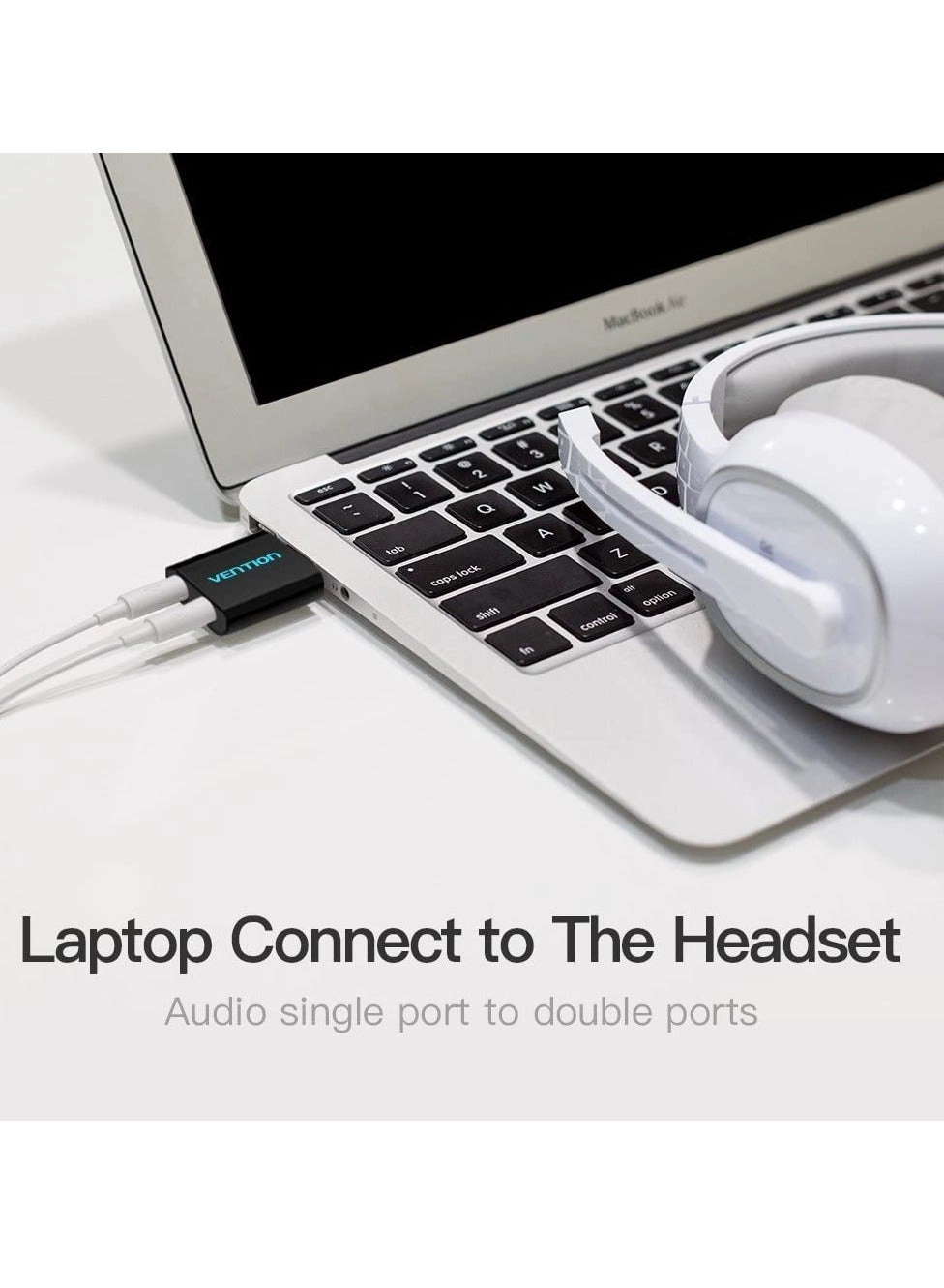 USB External Sound Card - Stereo Earphone Mic Adapter for PC/Laptop/PS4