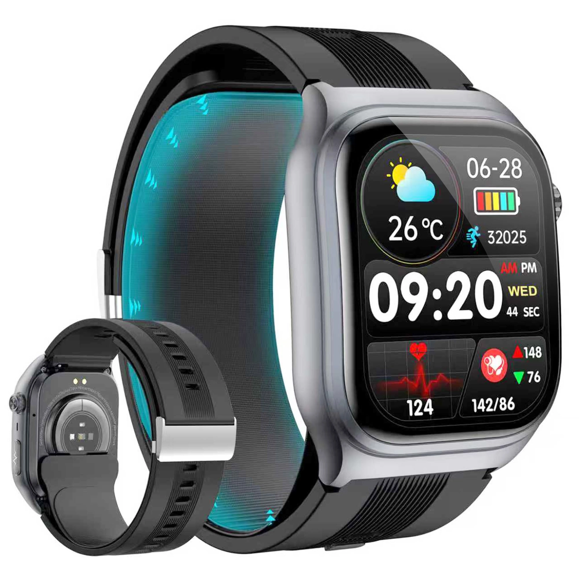 Blood Pressure Smart Watch - 2.06" AMOLED 530mAh