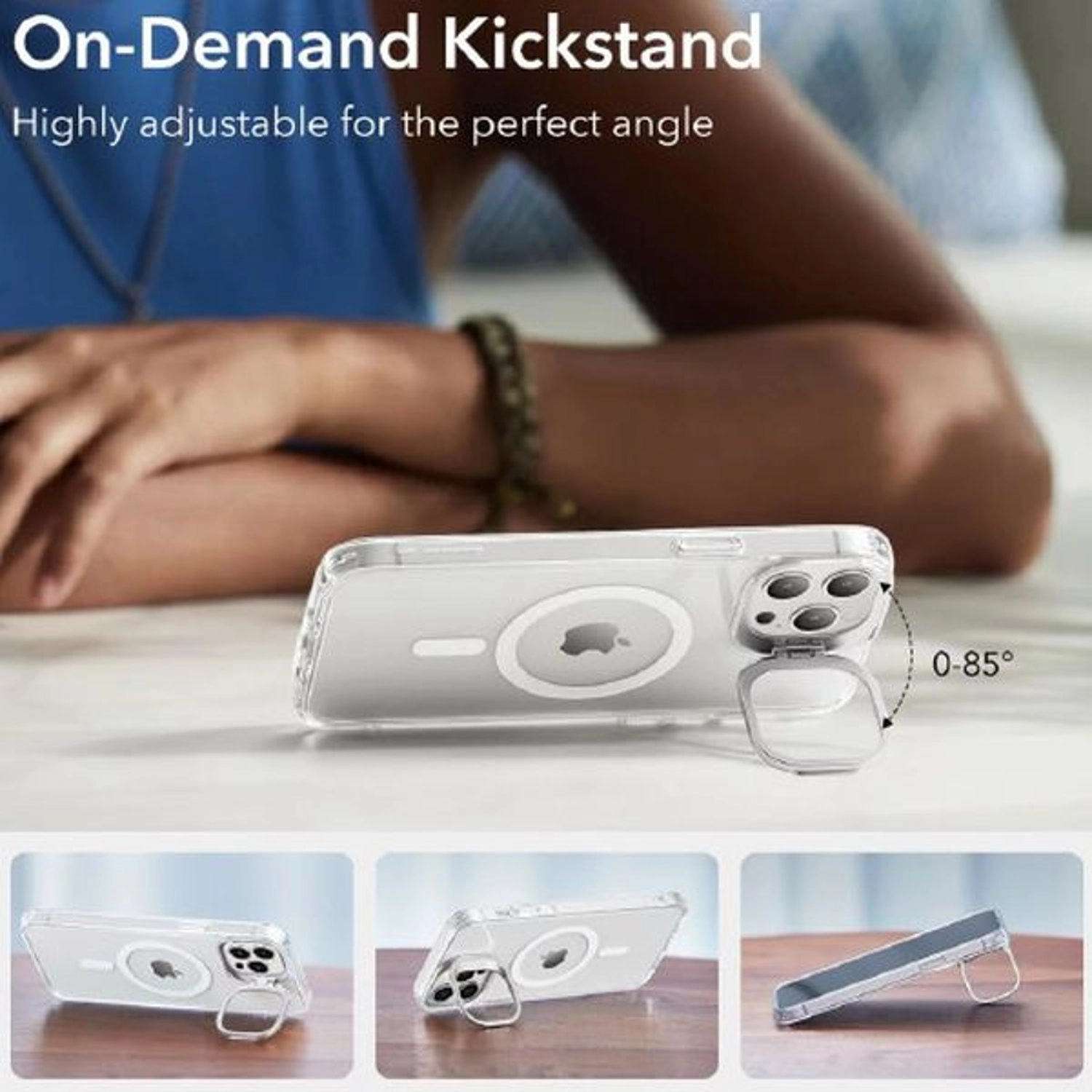 Classic Kickstand Case Clear Case with MagSafe for iPhone 14 Pro
