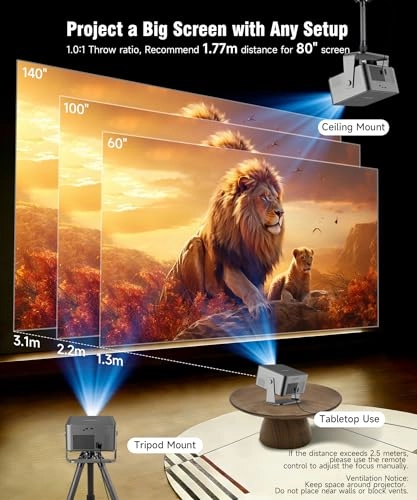 4K Smart Projector - 1920 x 1080 800 ANSI lumens