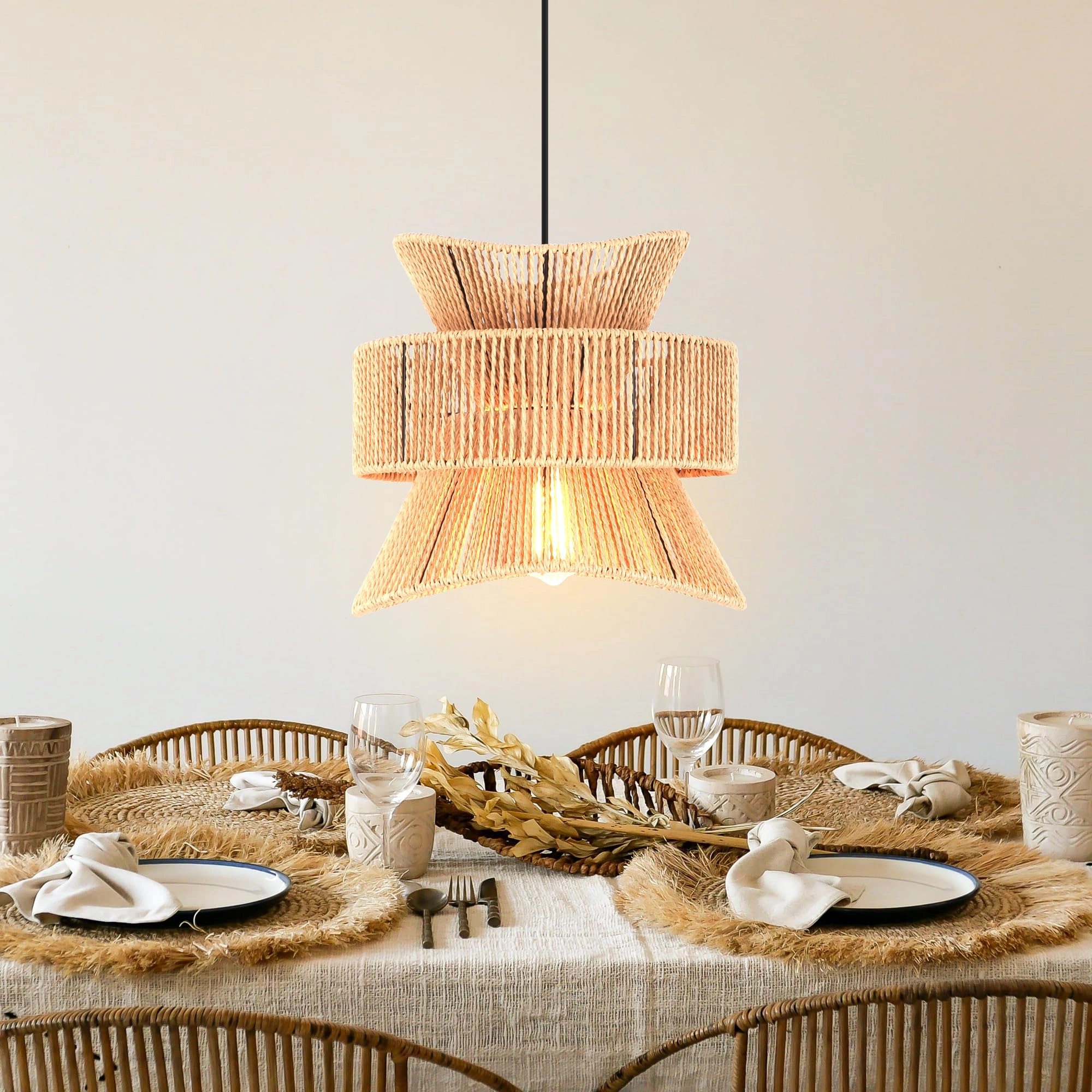 Rattan Chandelier