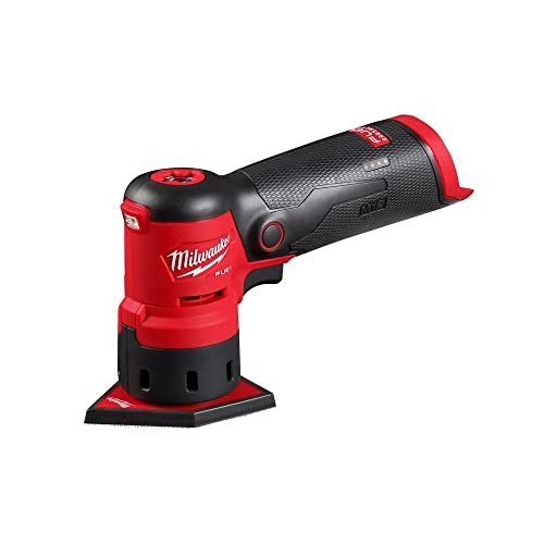 Milwaukee M12 Fuel Orbital Detail Sander - 1.5mm orbit 1.3lbs LED Light