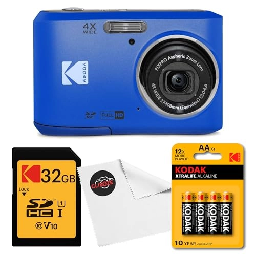 PIXPRO FZ45 + SDHC memory card + AA Xtralife batteries + lens cloth