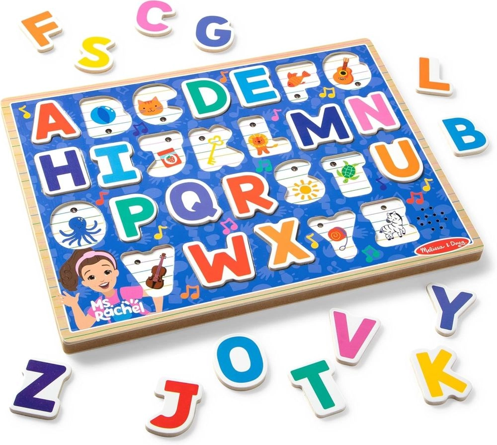 Ms. Rachel Wooden Phonics Alphabet Sound Puzzle - Suitable for 2 years & above 26 pieces
