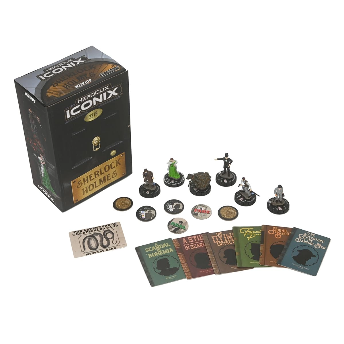 WizKids Sherlock Holmes + Dr. Watson + Professor Moriarty + Irene Adler + Hell Hound of the Baskervilles - Movies (WK86277)