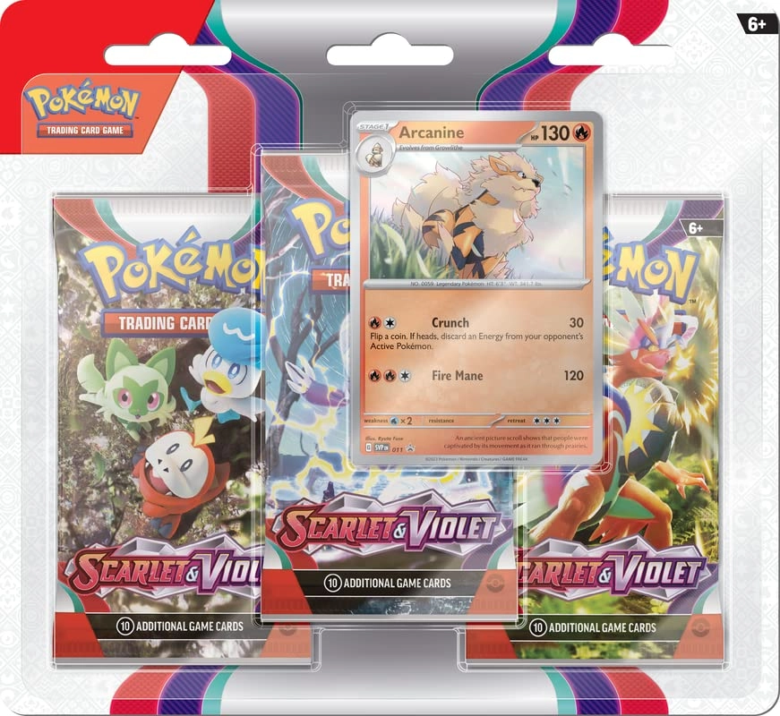 Pokmon Scarlet & Violet Arcanine - 3Pk foil promo