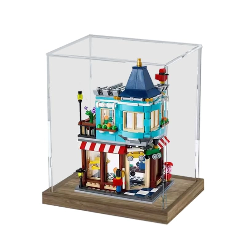 HCAEIOFJ Display Case for LEGO Creator 31105 - 3mm Acrylic Wood Bottom