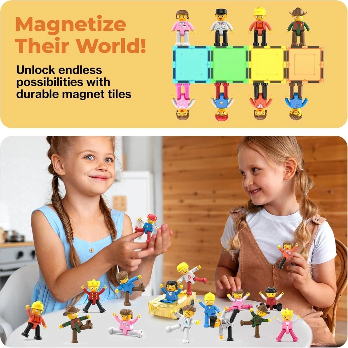 Magnetic Character Figures - (ALGT-PTA08) 16 pcs