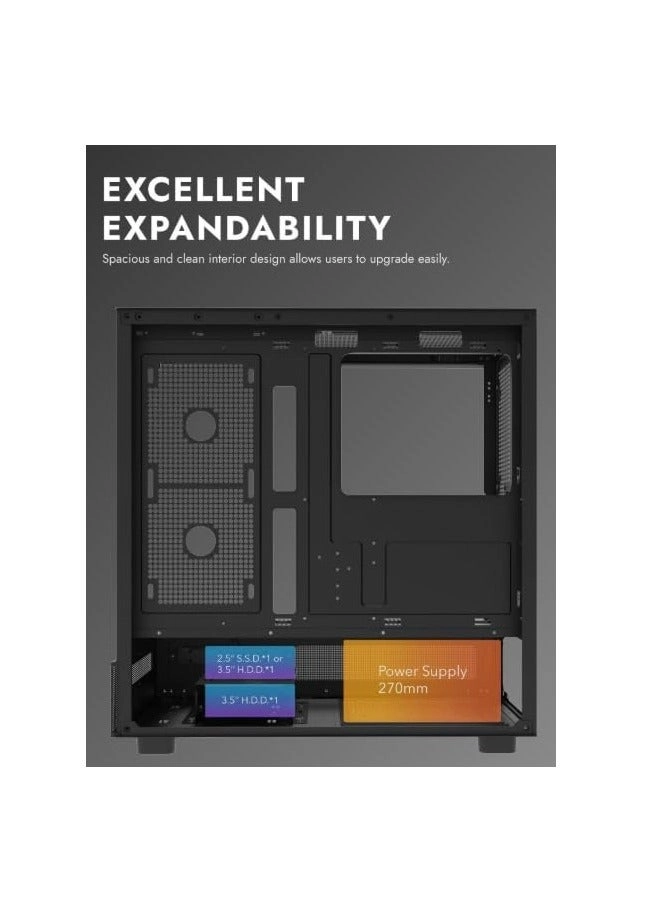 DPX90 - Tempered Glass Panels Mid Tower