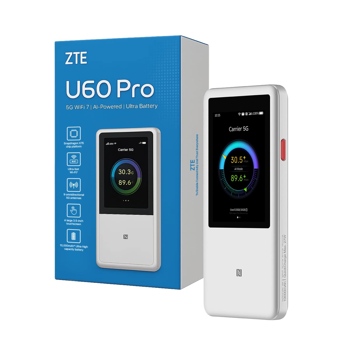 ZTE U60 Pro - 3600 Mbps Wi-Fi 7
