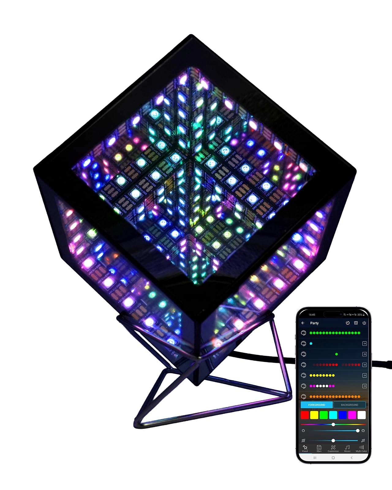 Hyper Cube - LED Table Lamp Color-Changing Music-Sync