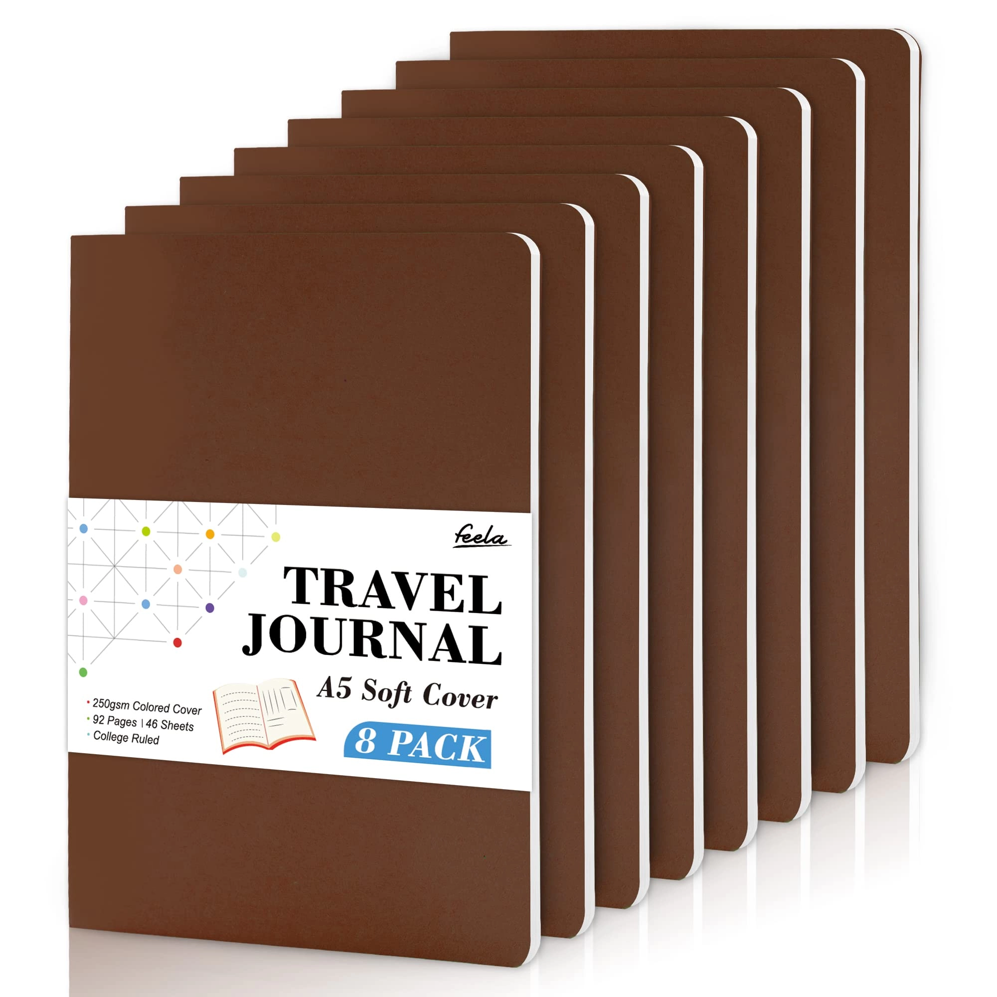 Soft Cover Notebook A5 Softcover - Lined 46 Sheets Pack