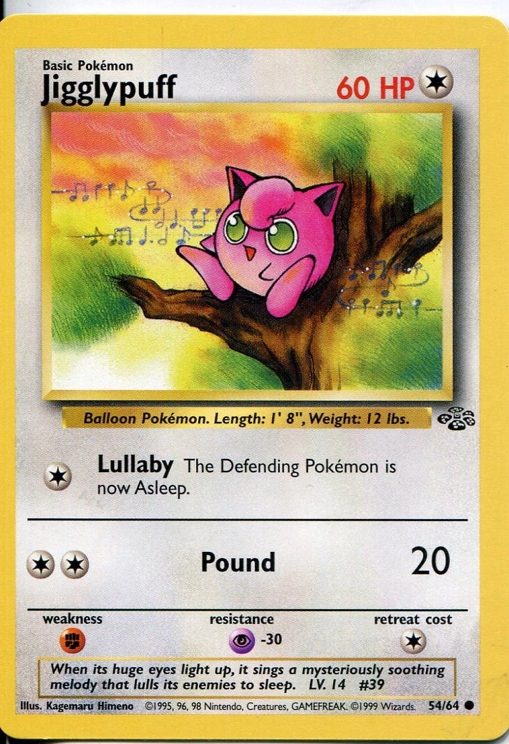 Wizards of the Coast Pokemon Jungle Jigglypuff 54/64