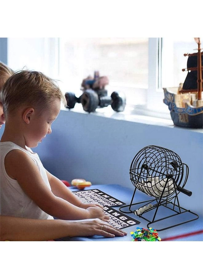 Bingo Lotto Game Set - 75 Balls 18 Bingo Cards 150 Rainbow Chips