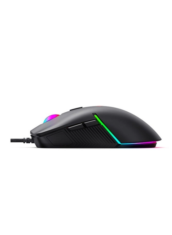 Havit MS1031 RGB Backlit Programmable Gaming Mouse, 6 DPI(800-7200), RGB Lights, Anti-Slip Design