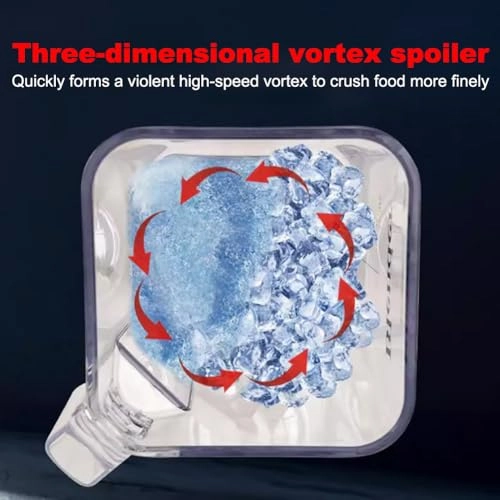 Soundproof Smoothie Machine with Hood - 6-blade three-dimensional blade, High-speed vortex, Noise-reducing sound insulation