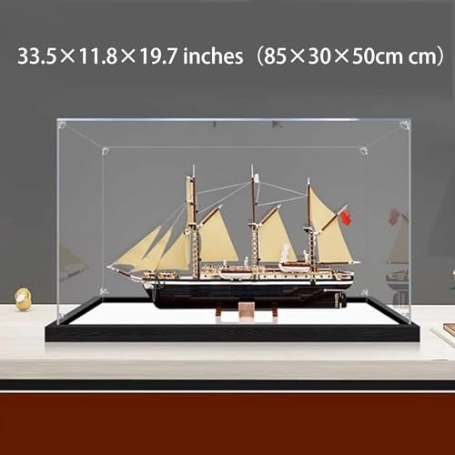 Acrylic Display Box for Lego 10335 Endurance Exploration Ship Model - Transparent Dustproof 85.09 x 29.97 x 50.04 cm