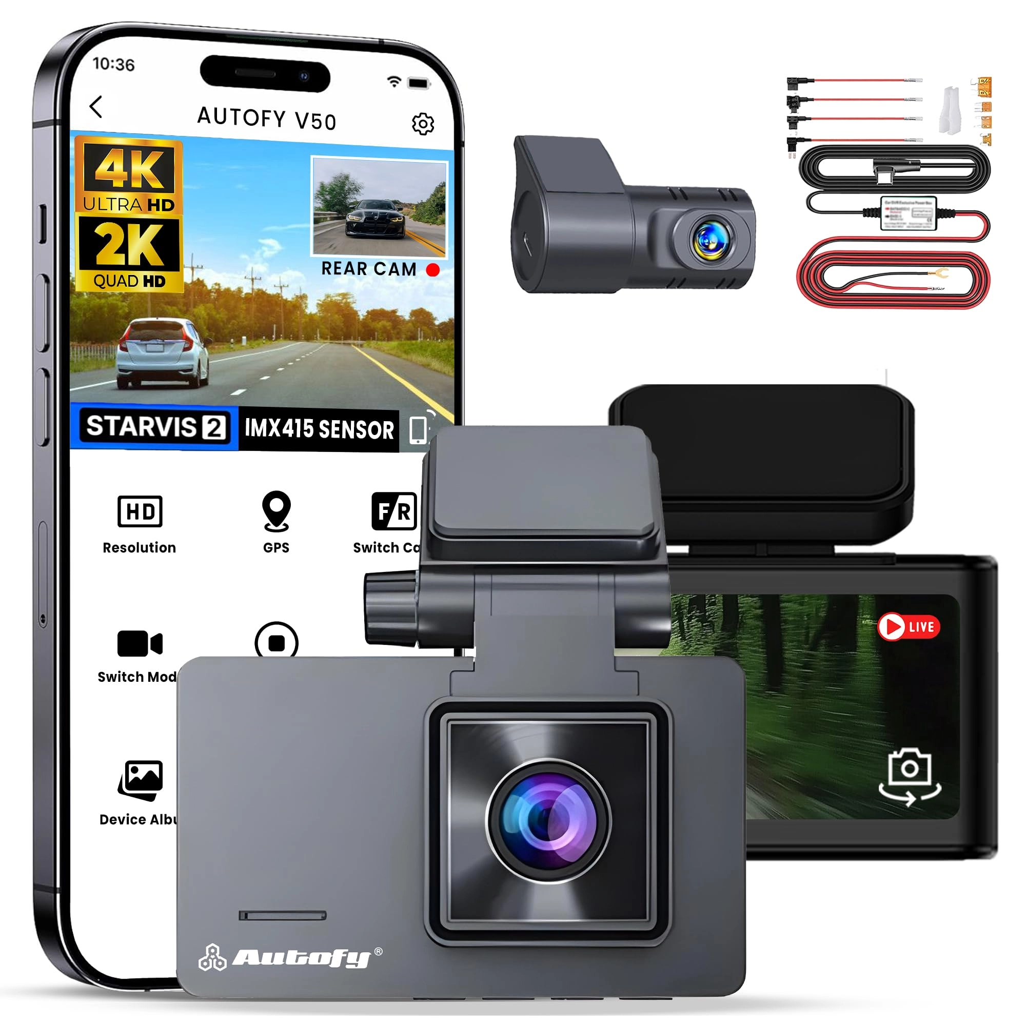 Vendorskart Online Services, Lal Dora Extension, Mundka, New Delhi 110041 V50 - 4K Ultra HD (8MP) Front 2K QHD (4MP) Rear