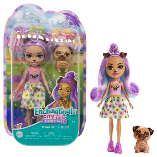 Penna Pug Doll - 6-inch + Trusty Animal Friend Ages 4+