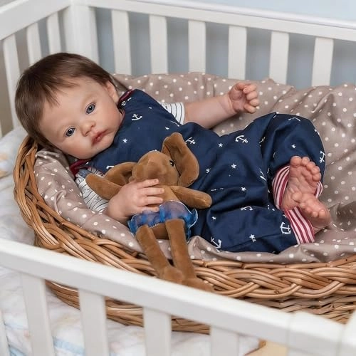 Meadow Reborn Baby Doll - 18 Inch Cotton Vinyl Blue Eyes