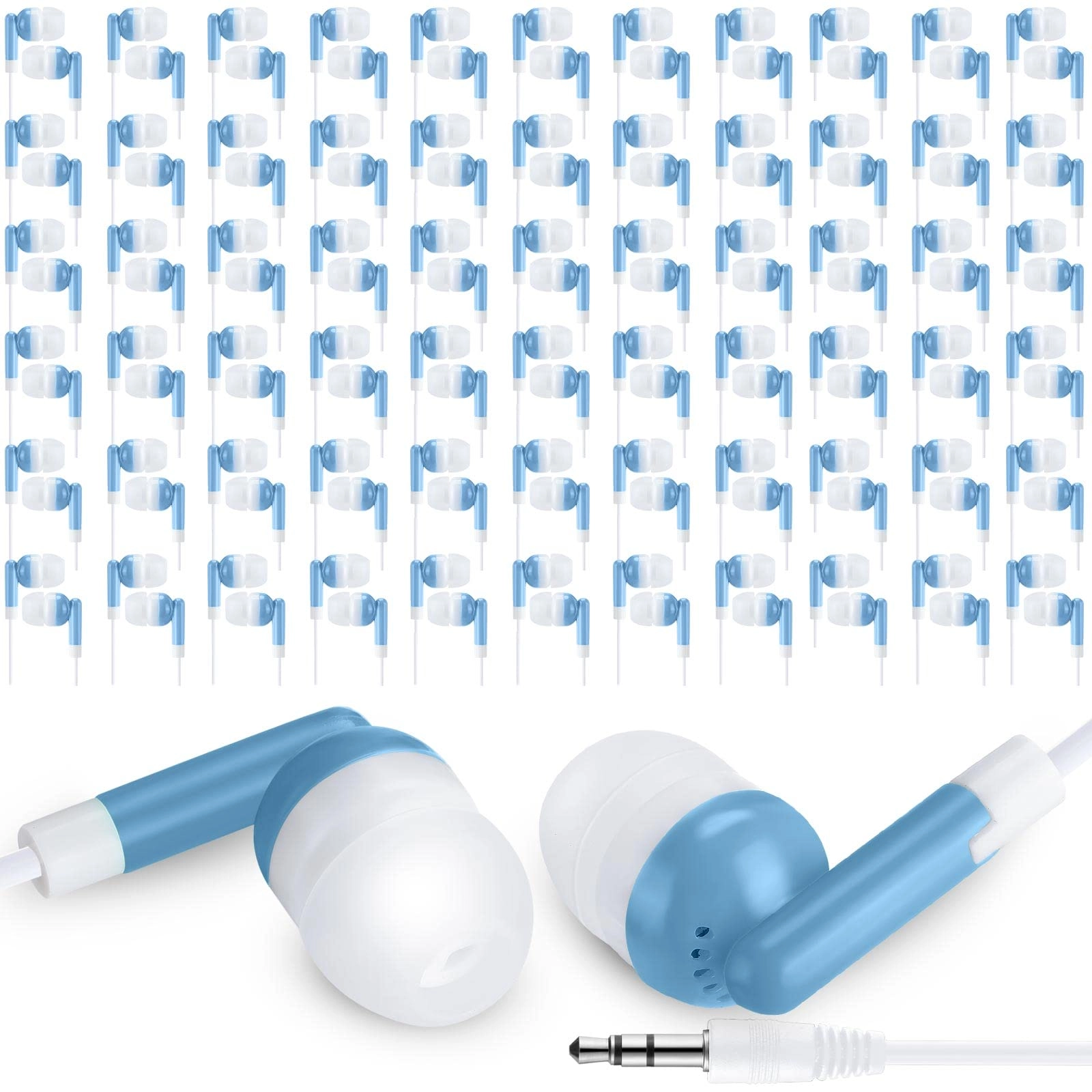 Yunsailing 100 Pack Earbuds Wired Earbud