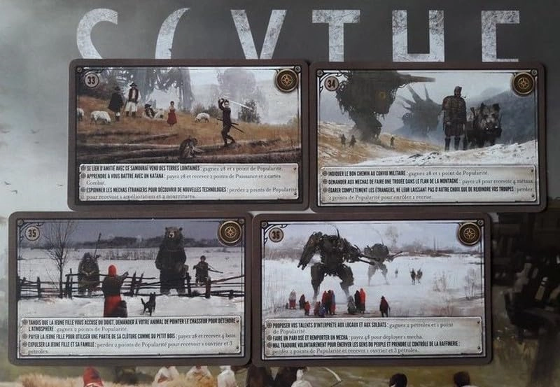 Scythe Target Cards - 13-18 6 cards + Scythe Meetings - 29-42 14 cards + Scythe Factories - 24-27 4 cards + Decap - 1