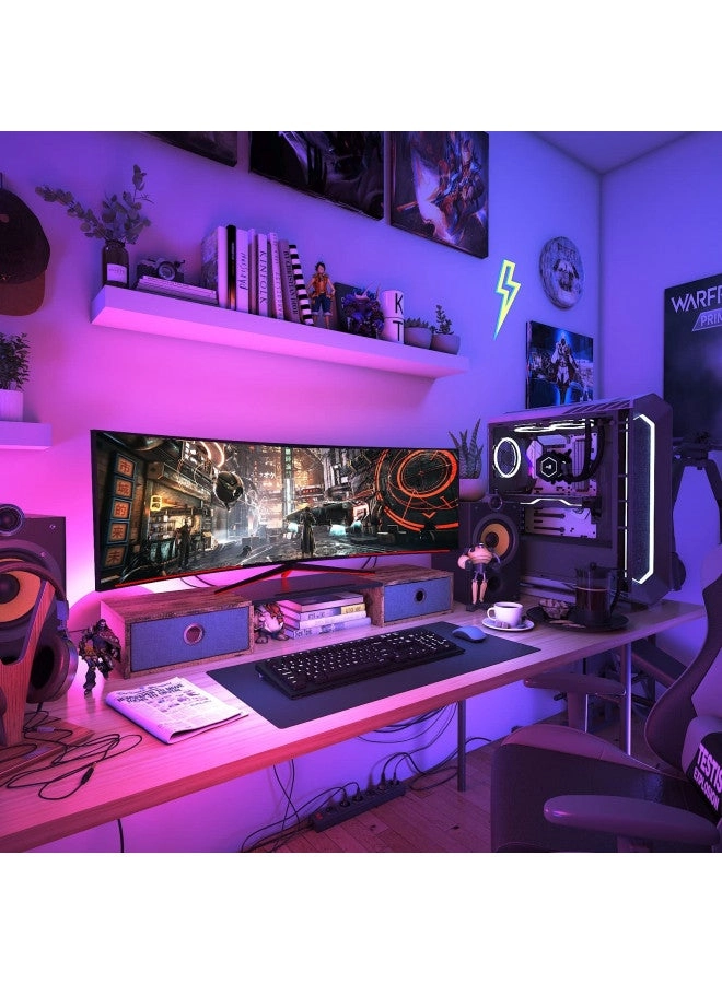 Monitor Stand Riser - Dual Wood and Steel