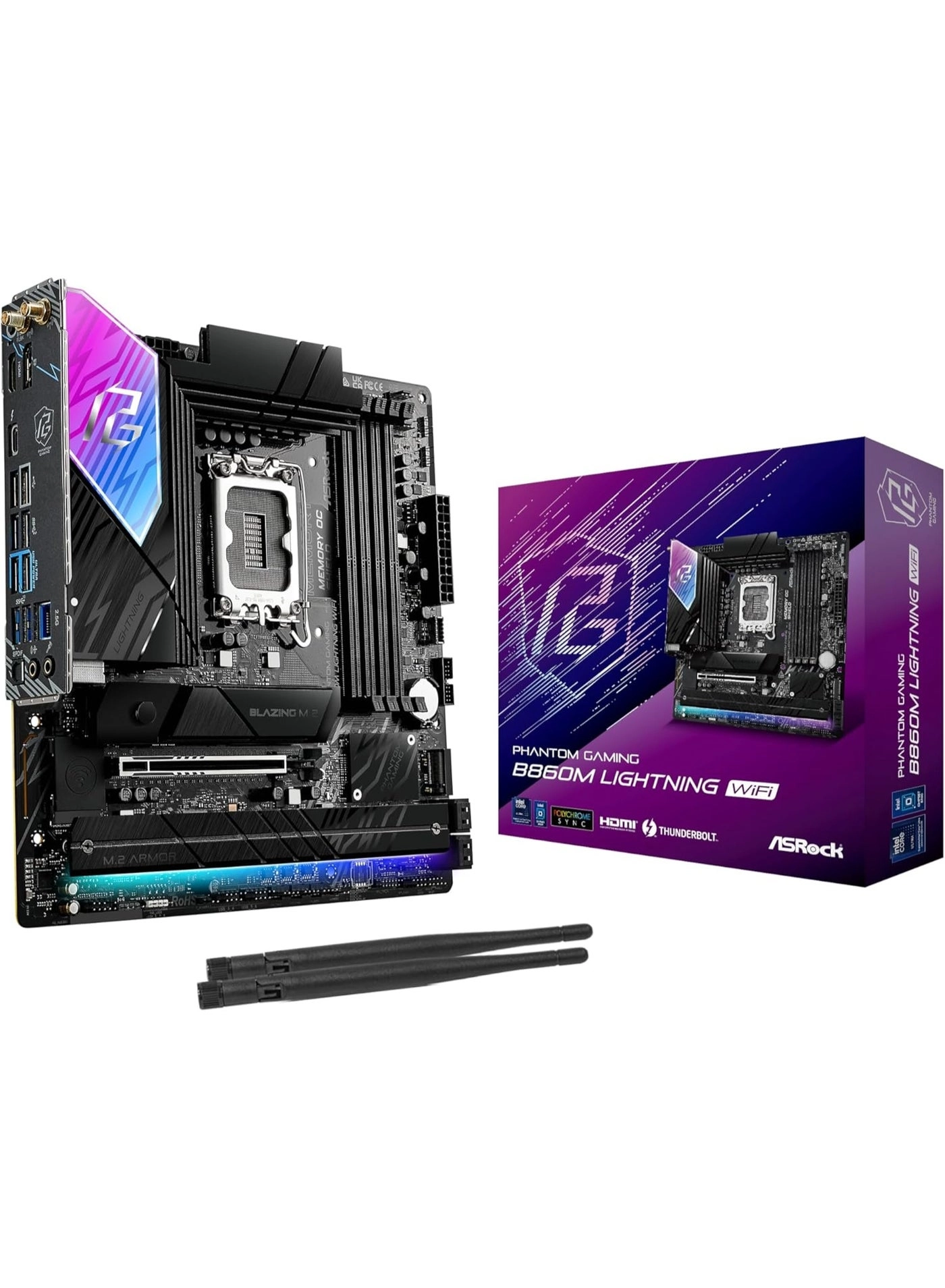 Asrock Phantom Gaming B860M Lightning - DDR5 8933 MHz 256GB WiFi 6E