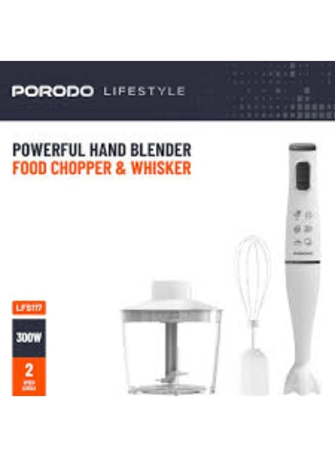 Hand Blender Food Chopper & Whisker - 500 ml Wired
