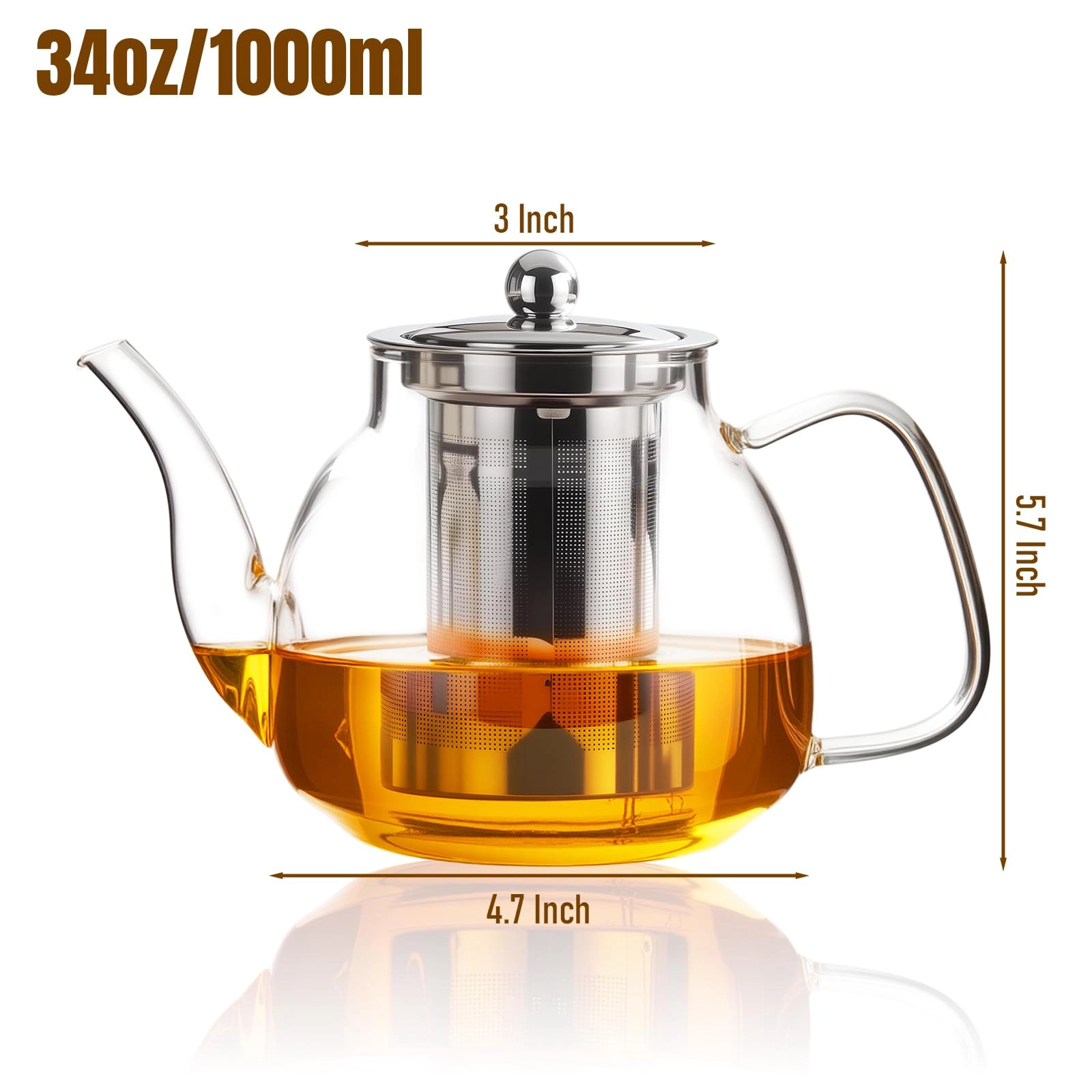 Glass Teapot - 1200ml