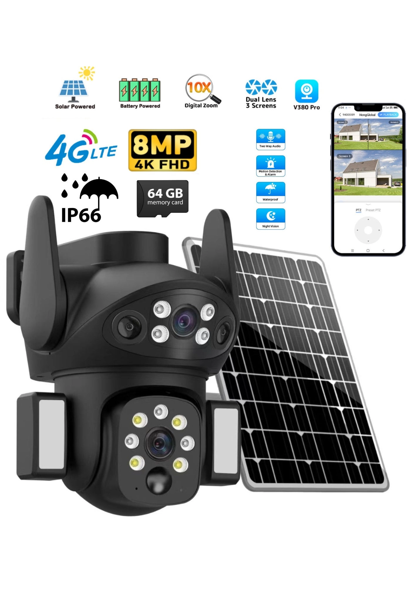 Solar Camera with Streetlight