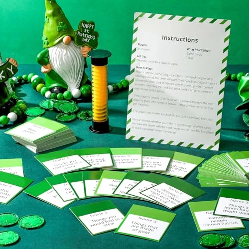 Leitee St Patricks Day 5 Second Game - Question Cards Hourglass