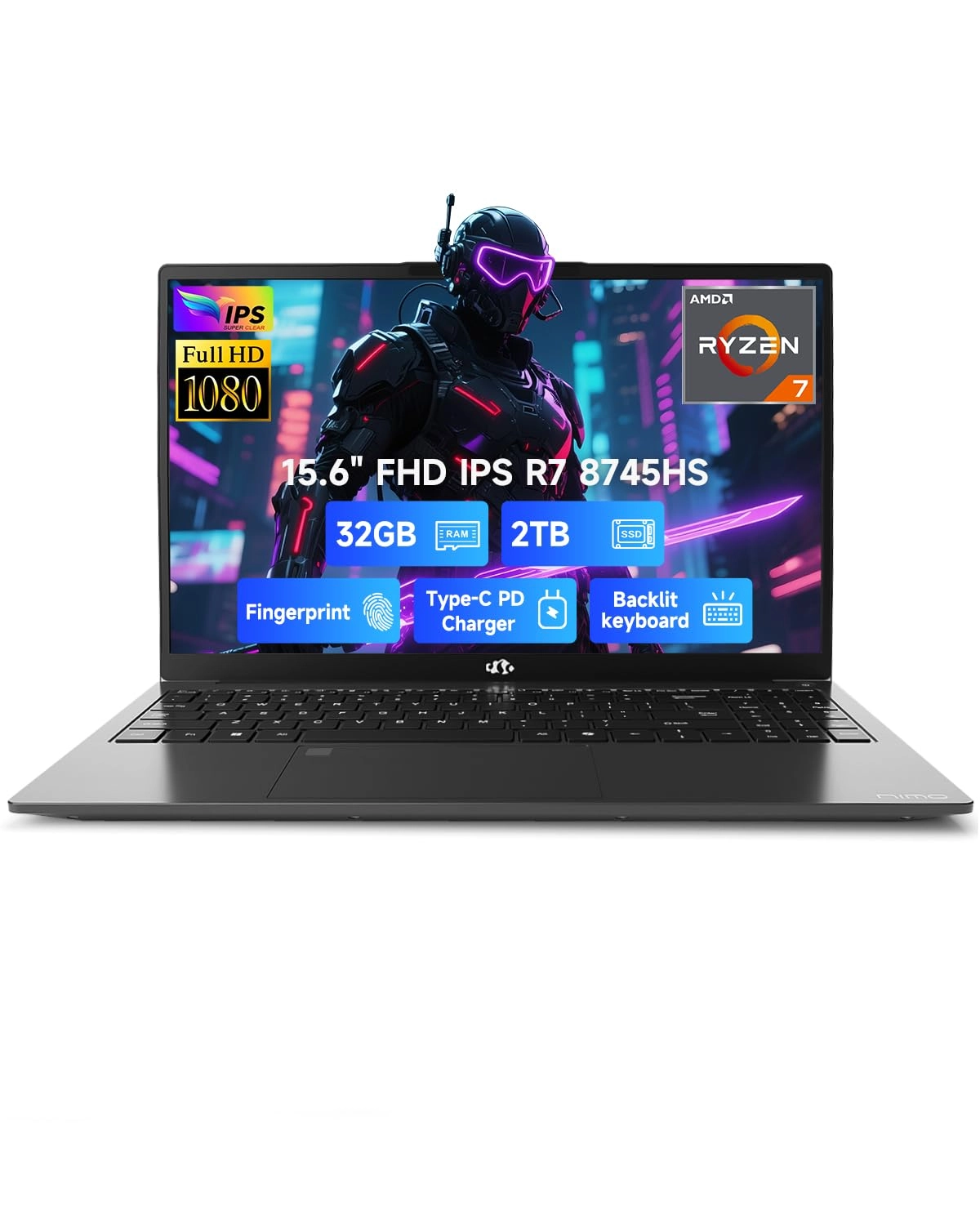 NIMO N158L N158 - 15.6'' Ryzen 7 8745HS 32GB DDR5 1TB SSD