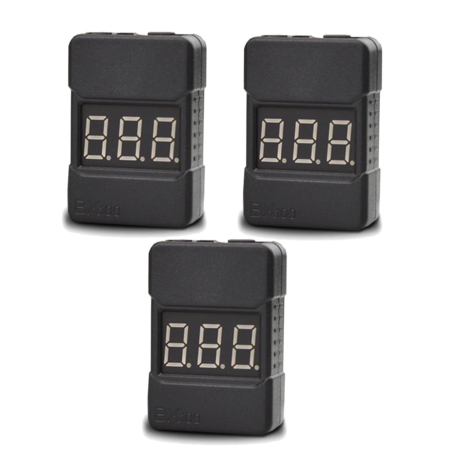 SEIWEI Battery Voltage Tester - 3Pcs Black shell 1-8S